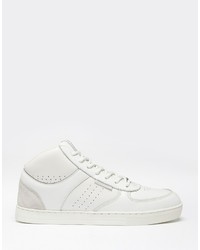 weiße Leder niedrige Sneakers von Jack and Jones