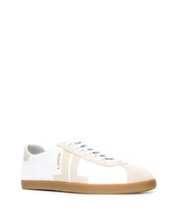 weiße Leder niedrige Sneakers von Lanvin