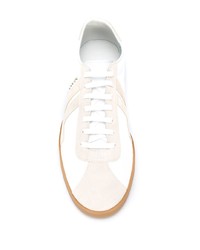 weiße Leder niedrige Sneakers von Lanvin