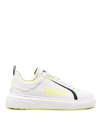 weiße Leder niedrige Sneakers von John Richmond