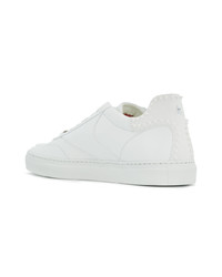 weiße Leder niedrige Sneakers von Philipp Plein