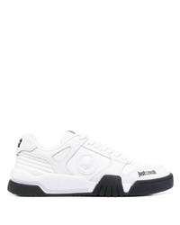 weiße Leder niedrige Sneakers von Just Cavalli