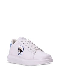 weiße Leder niedrige Sneakers von Karl Lagerfeld