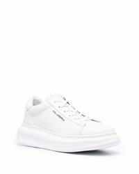 weiße Leder niedrige Sneakers von Karl Lagerfeld