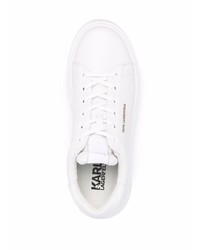 weiße Leder niedrige Sneakers von Karl Lagerfeld