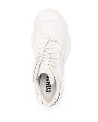 weiße Leder niedrige Sneakers von Camper