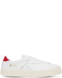 weiße Leder niedrige Sneakers von Kenzo