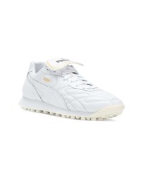 weiße Leder niedrige Sneakers von Puma