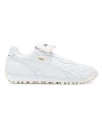 weiße Leder niedrige Sneakers von Puma