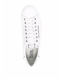 weiße Leder niedrige Sneakers von Karl Lagerfeld