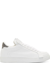 weiße Leder niedrige Sneakers von Kris Van Assche