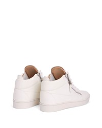 weiße Leder niedrige Sneakers von Giuseppe Zanotti