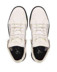 weiße Leder niedrige Sneakers von Giuseppe Zanotti