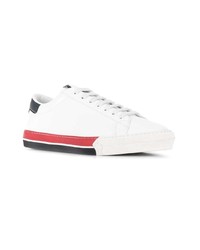 weiße Leder niedrige Sneakers von Moncler