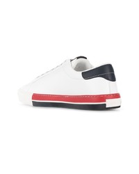 weiße Leder niedrige Sneakers von Moncler