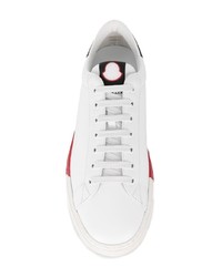 weiße Leder niedrige Sneakers von Moncler