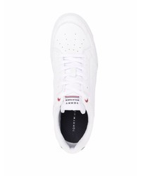 weiße Leder niedrige Sneakers von Tommy Hilfiger