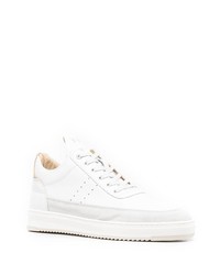 weiße Leder niedrige Sneakers von Filling Pieces