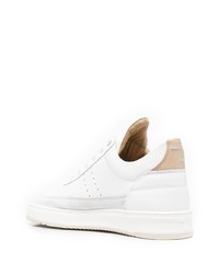 weiße Leder niedrige Sneakers von Filling Pieces