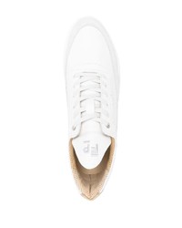 weiße Leder niedrige Sneakers von Filling Pieces