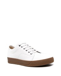 weiße Leder niedrige Sneakers von Lanvin