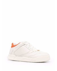 weiße Leder niedrige Sneakers von Heron Preston