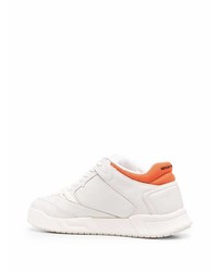 weiße Leder niedrige Sneakers von Heron Preston