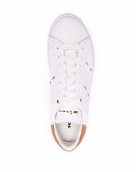 weiße Leder niedrige Sneakers von Kiton