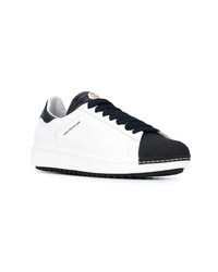 weiße Leder niedrige Sneakers von Moncler