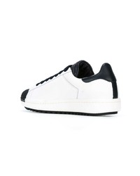 weiße Leder niedrige Sneakers von Moncler