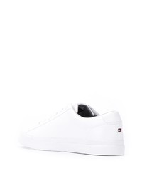 weiße Leder niedrige Sneakers von Tommy Hilfiger