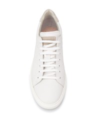 weiße Leder niedrige Sneakers von Brunello Cucinelli