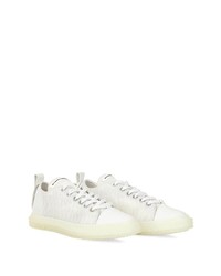 weiße Leder niedrige Sneakers von Giuseppe Zanotti