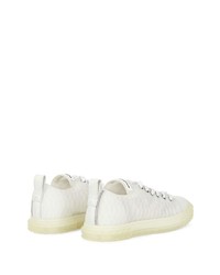 weiße Leder niedrige Sneakers von Giuseppe Zanotti