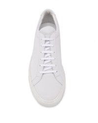 weiße Leder niedrige Sneakers von Common Projects