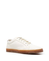 weiße Leder niedrige Sneakers von Brunello Cucinelli