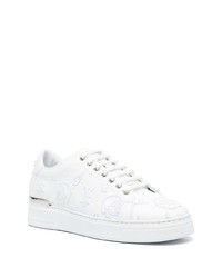 weiße Leder niedrige Sneakers von Philipp Plein