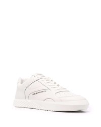 weiße Leder niedrige Sneakers von Emporio Armani