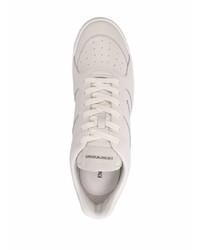 weiße Leder niedrige Sneakers von Emporio Armani