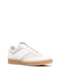 weiße Leder niedrige Sneakers von MM6 MAISON MARGIELA