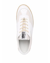 weiße Leder niedrige Sneakers von MM6 MAISON MARGIELA