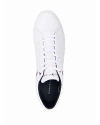 weiße Leder niedrige Sneakers von Tommy Hilfiger