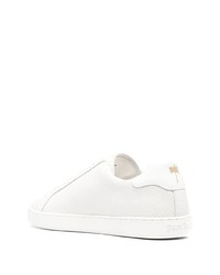 weiße Leder niedrige Sneakers von Palm Angels