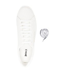 weiße Leder niedrige Sneakers von Palm Angels