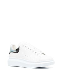 weiße Leder niedrige Sneakers von Alexander McQueen