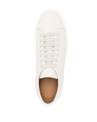 weiße Leder niedrige Sneakers von Giorgio Armani