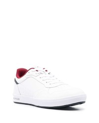 weiße Leder niedrige Sneakers von Tommy Hilfiger