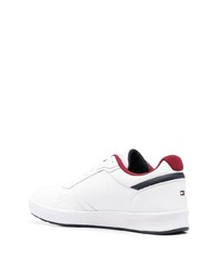 weiße Leder niedrige Sneakers von Tommy Hilfiger