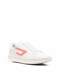 weiße Leder niedrige Sneakers von Diesel