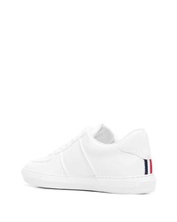 weiße Leder niedrige Sneakers von Moncler